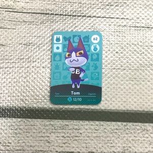 Animal Crossing Amiibo Tom Mini NFC Card Scan in Villager ACNH Switch.